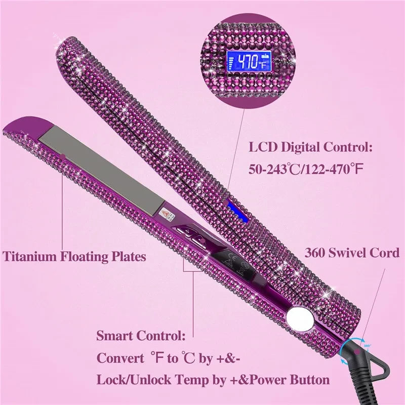 Rhinestone Hair Straightener